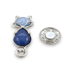 Magnetbrosche Nr.324 Fantasie Silberfarben