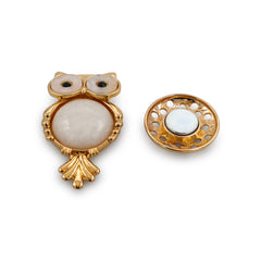 Magnetbrosche Nr.345 Fantasie Goldfarben