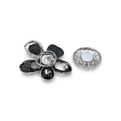 Magneet broche nr 352 fantasy zilverkleurig