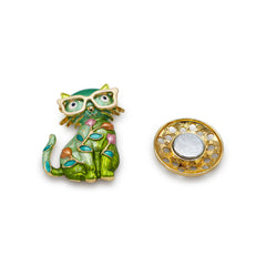 Magnetbrosche Nr.370 Fantasie Goldfarben