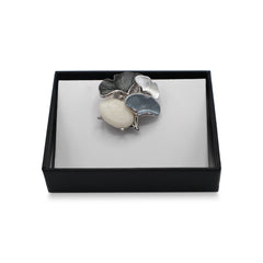 Magnetbrosche Nr.377 Fantasie Silberfarben