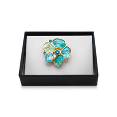 Magnetbrosche Nr.384 Fantasie Goldfarben