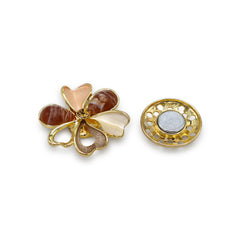 Magnetbrosche Nr.390 Fantasie Goldfarben