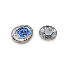 Magneet broche nr 404 fantasy zilverkleurig