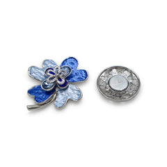 Magneet broche nr 412 fantasy zilverkleurig