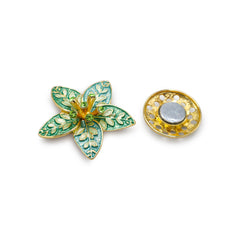 Magneet broche nr 435 fantasy goudkleurig