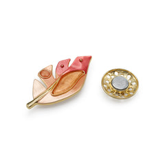 Broche magnétique n° 448, style fantaisie, couleur or