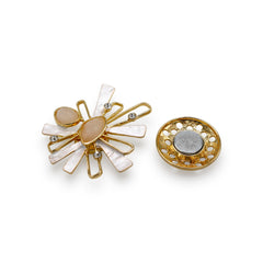 Magneet broche nr 451 fantasy goudkleurig