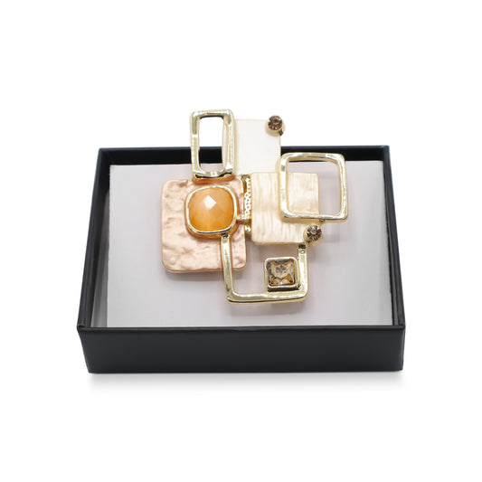 Magnetbrosche Nr.458 Fantasie Goldfarben
