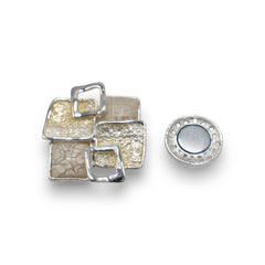 Spilla magnetica n. 468, stile fantasy, color argento