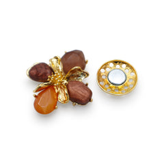 Magnetbrosche Nr.512 Fantasie Goldfarben