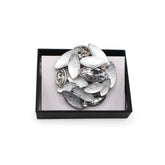 Magnetbrosche Nr. 264 Fantasie Silberfarben