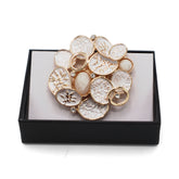 Magneet broche nr 143 fantasy goudkleurig