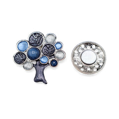 Magneet broche nr 185 fantasy zilverkleurig