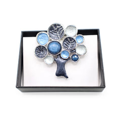 Magneet broche nr 185 fantasy zilverkleurig