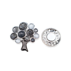 Magnetbrosche Nr. 186 Fantasie Silberfarben