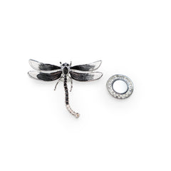 Magneet broche nr 247 fantasy zilverkleurig