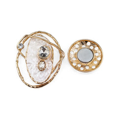 Magneet broche nr 196 fantasy goudkleurig