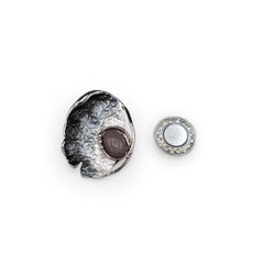 Magnetbrosche Nr. 276 Fantasie Silberfarben