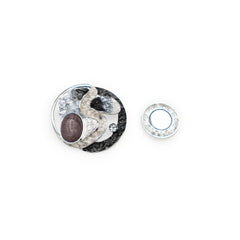 Magnetbrosche Nr. 279 Fantasie Silberfarben