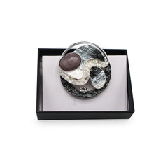 Magnetbrosche Nr. 279 Fantasie Silberfarben