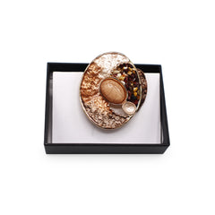 Magnetbrosche Nr. 281 Fantasie Goldfarben