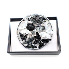 Magneet broche nr 173 fantasy zilverkleurig