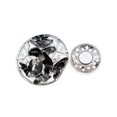 Magneet broche nr 173 fantasy zilverkleurig