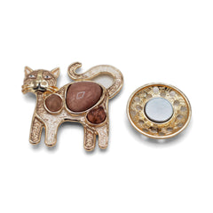 Magnetbrosche Nr. 158 Fantasie Goldfarben