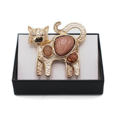 Magnetbrosche Nr. 158 Fantasie Goldfarben