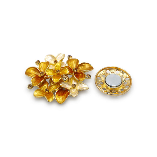  Magnetbrosche Nr.319  Fantasie Goldfarben