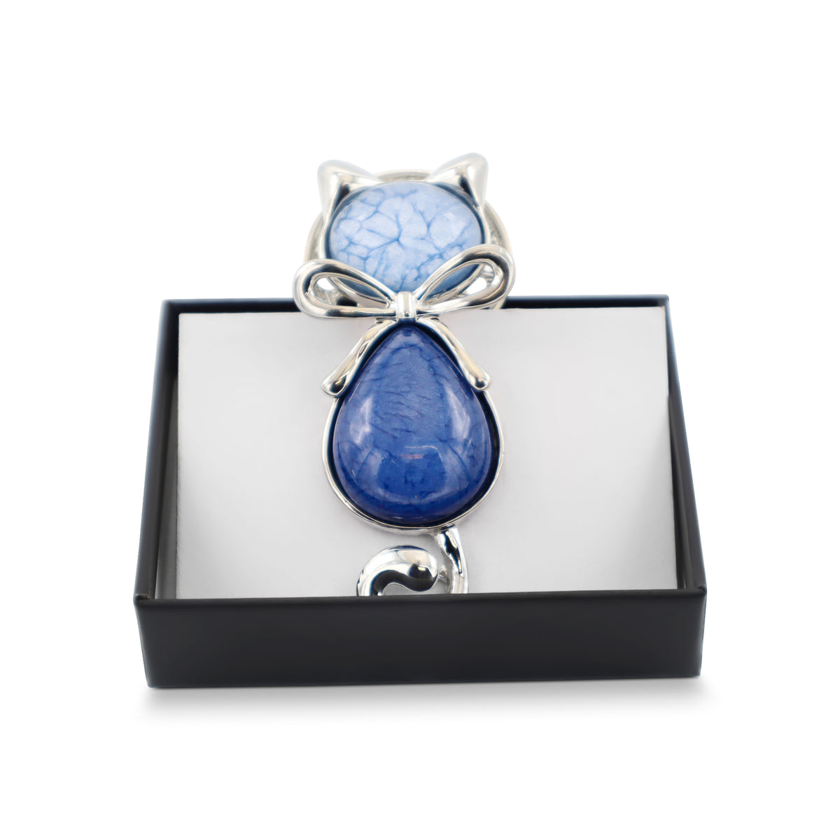  Magnetbrosche Nr.324 Fantasie Silberfarben