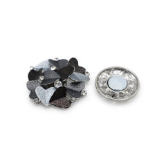 Magneet broche nr 333 fantasy zilverkleurig