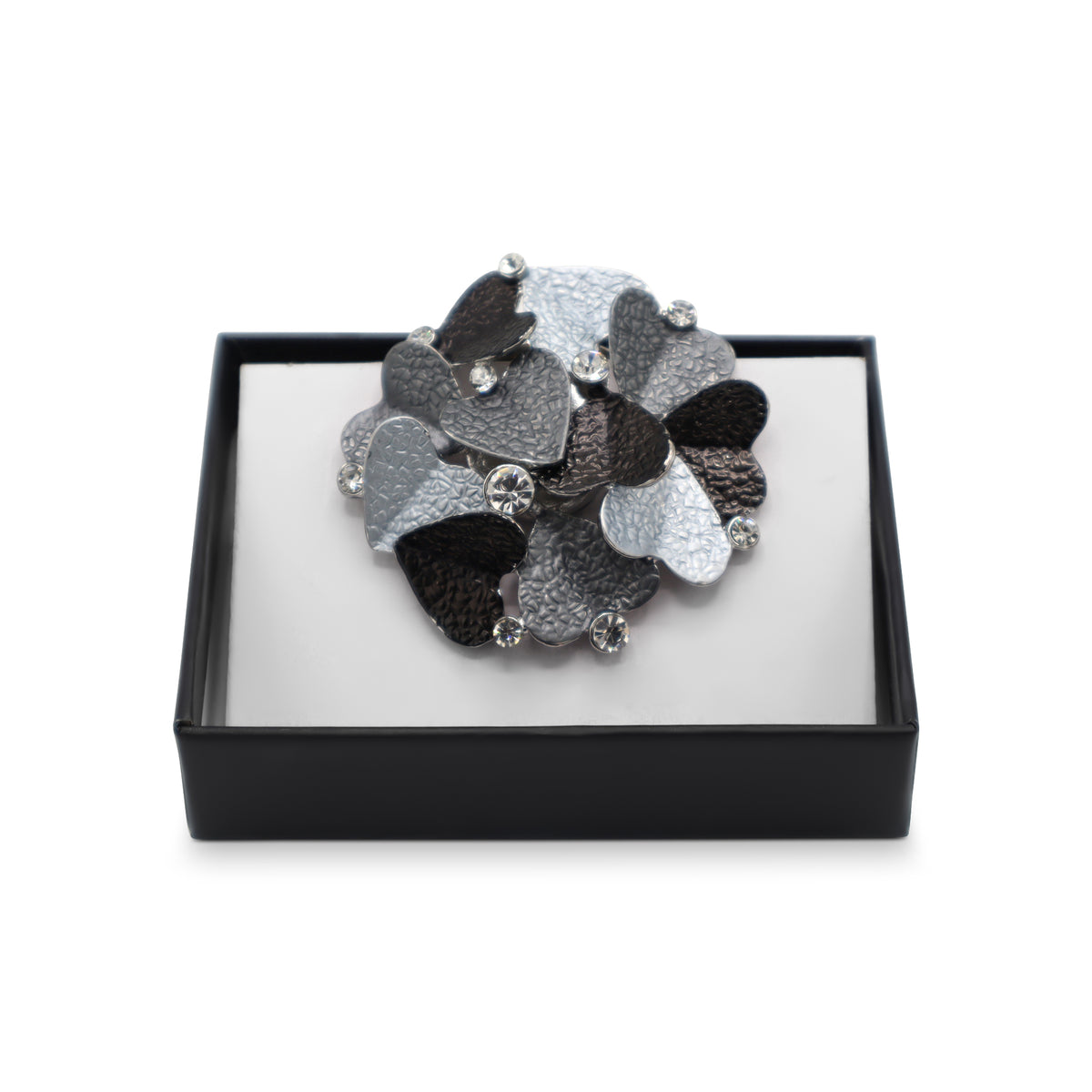 Magneet broche nr 333 fantasy zilverkleurig