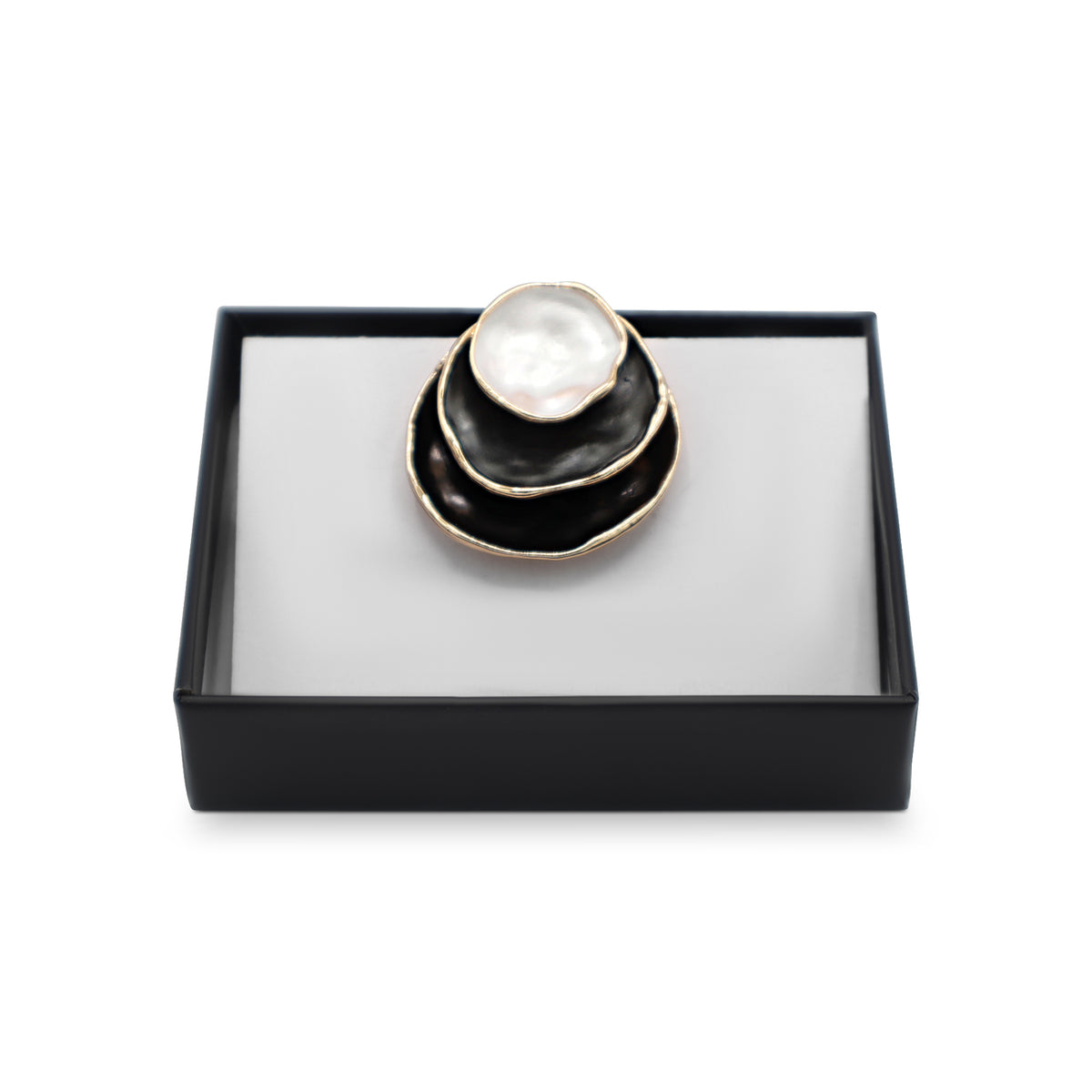  Magnetbrosche Nr.338 Fantasie  Goldfarben