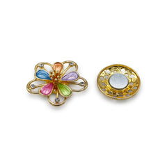  Magnetbrosche Nr.354 Fantasie Goldfarben