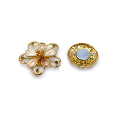  Magnetbrosche Nr.355 Fantasie Goldfarben