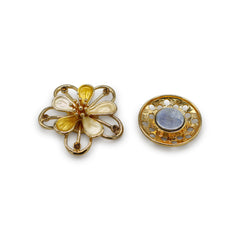  Magnetbrosche Nr.358 Fantasie Goldfarben