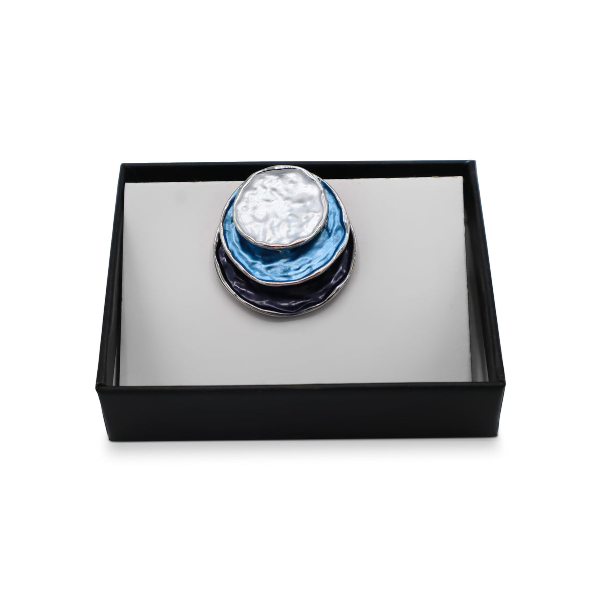  Magnetbrosche Nr.363 Fantasie Silberfarben