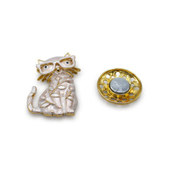  Magnetbrosche Nr.368 Fantasie Goldfarben