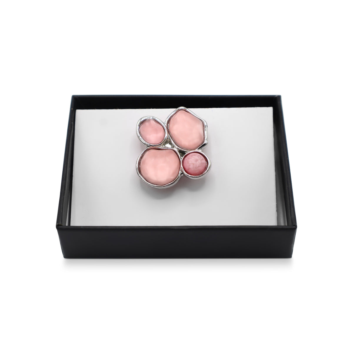  Magnetbrosche Nr.372 Fantasie Silberfarben