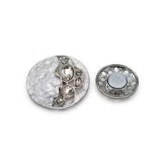  Magnetbrosche Nr.375 Fantasie Silberfarben