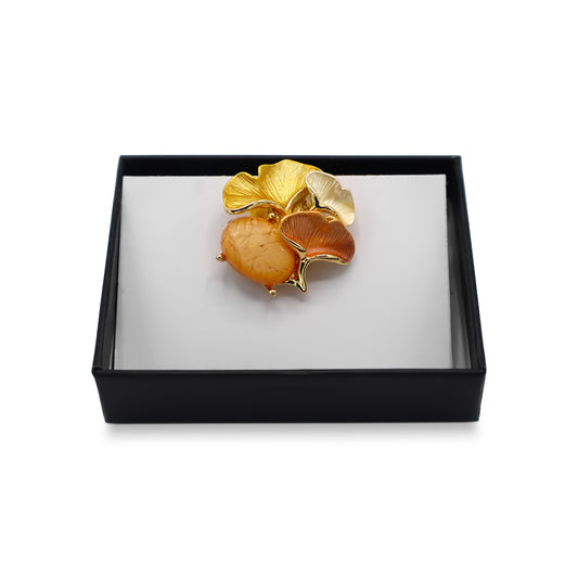  Magnetbrosche Nr.376 Fantasie Goldfarben