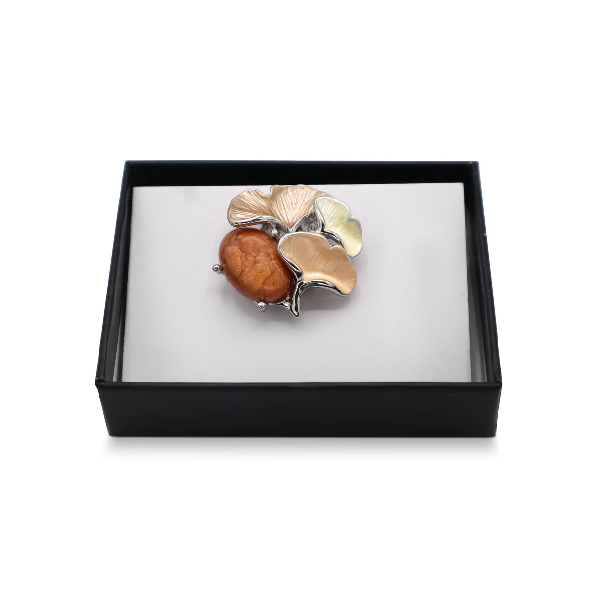  Magnetbrosche Nr.379 Fantasie Silberfarben