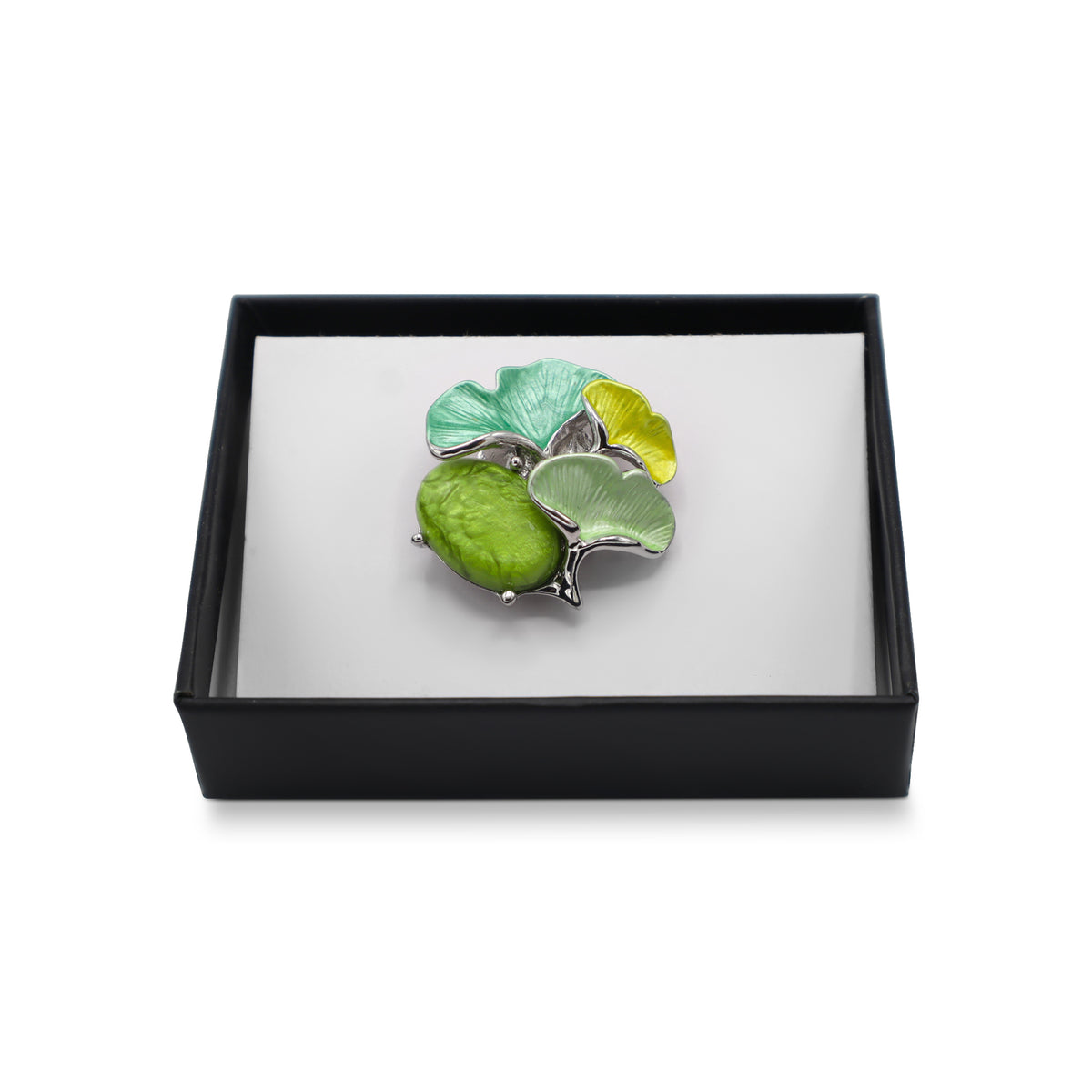  Magnetbrosche Nr.381 Fantasie Silberfarben