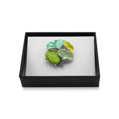  Magnetbrosche Nr.381 Fantasie Silberfarben