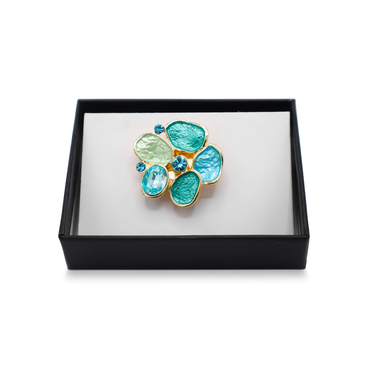  Magnetbrosche Nr.384 Fantasie Goldfarben