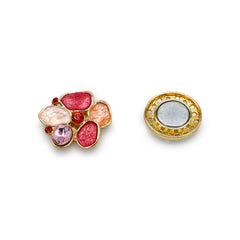 Magneet broche nr 386 fantasy goudkleurig