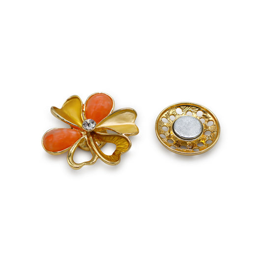  Magnetbrosche Nr.392 Fantasie Goldfarben
