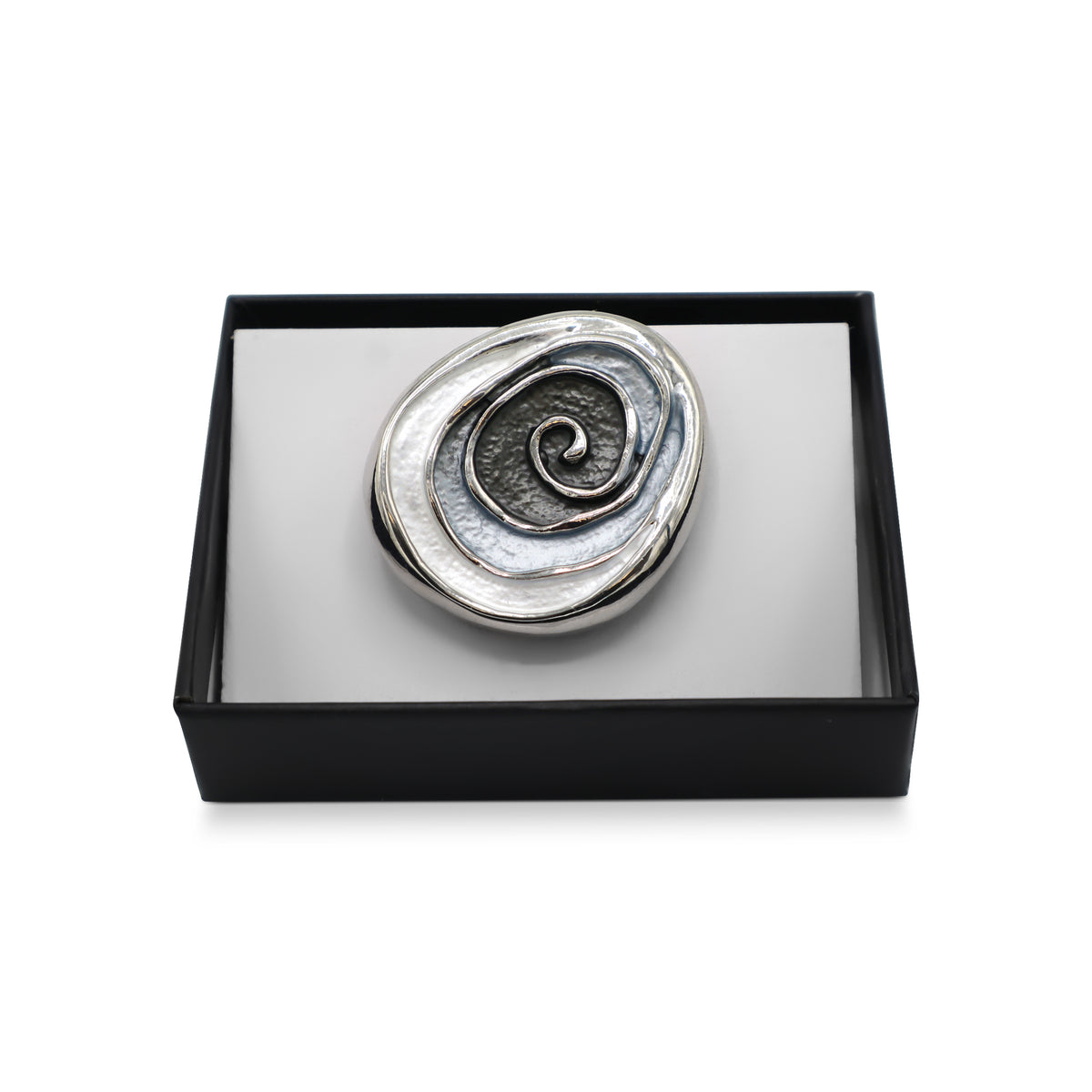  Magnetbrosche Nr.406 Fantasie Silberfarben